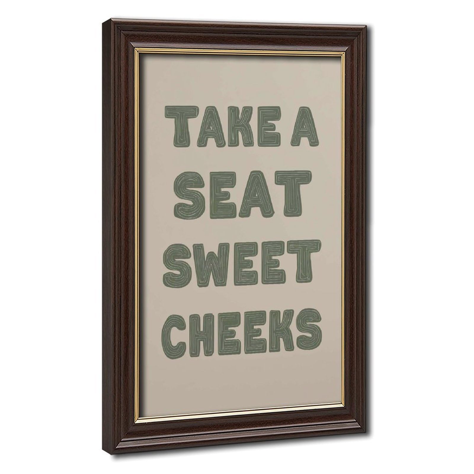 Pyberon Gold Please Sit Down, Sweetheart. Canvas Poster Wall Art Decor Print Picture Paintings For Living Room Bedroom Decoration 8" L X 12" W