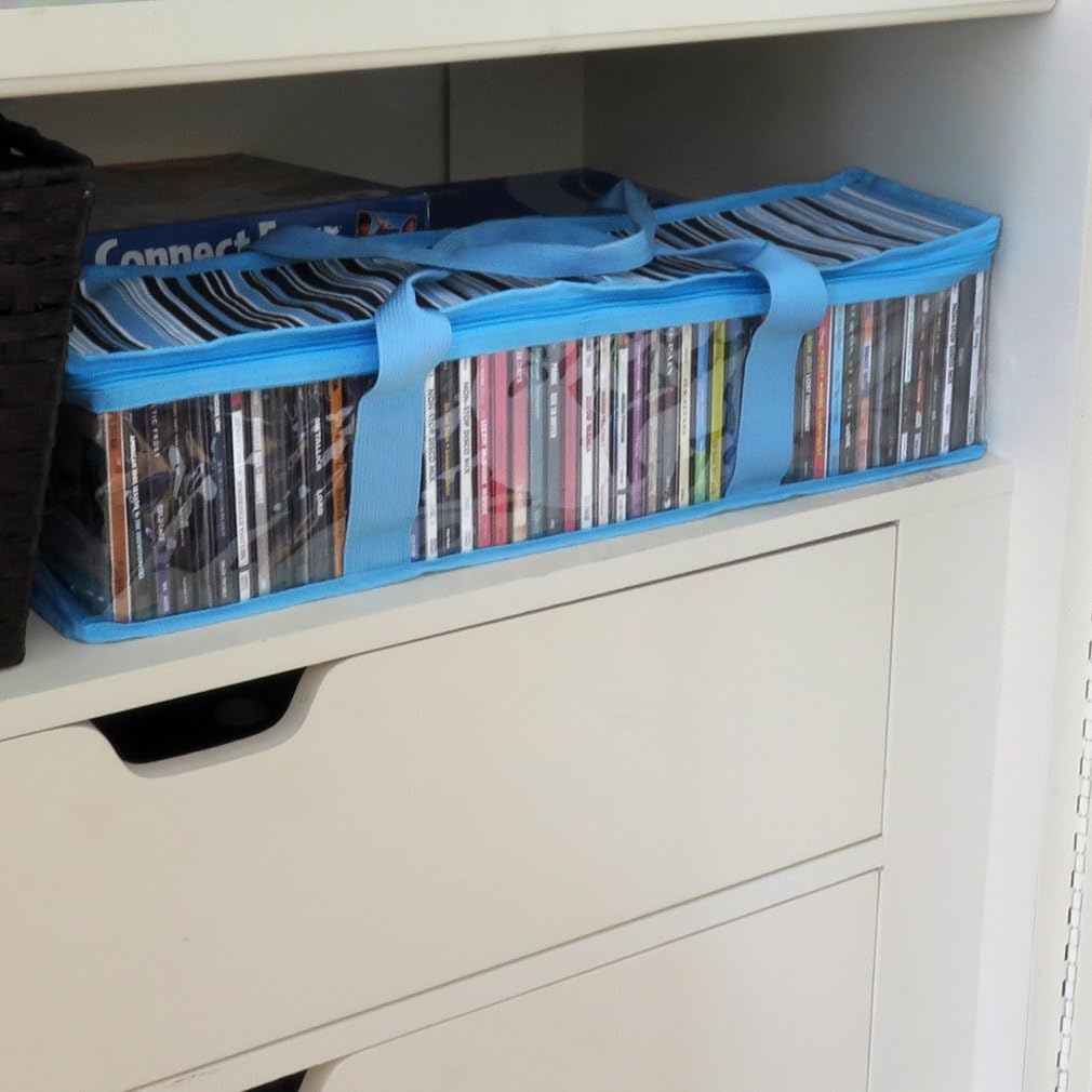 Evelots CD Organizer-Storage-Strong Fabric/Handle-Hold Total 184 CD's-Set/4 Bags : Electronics