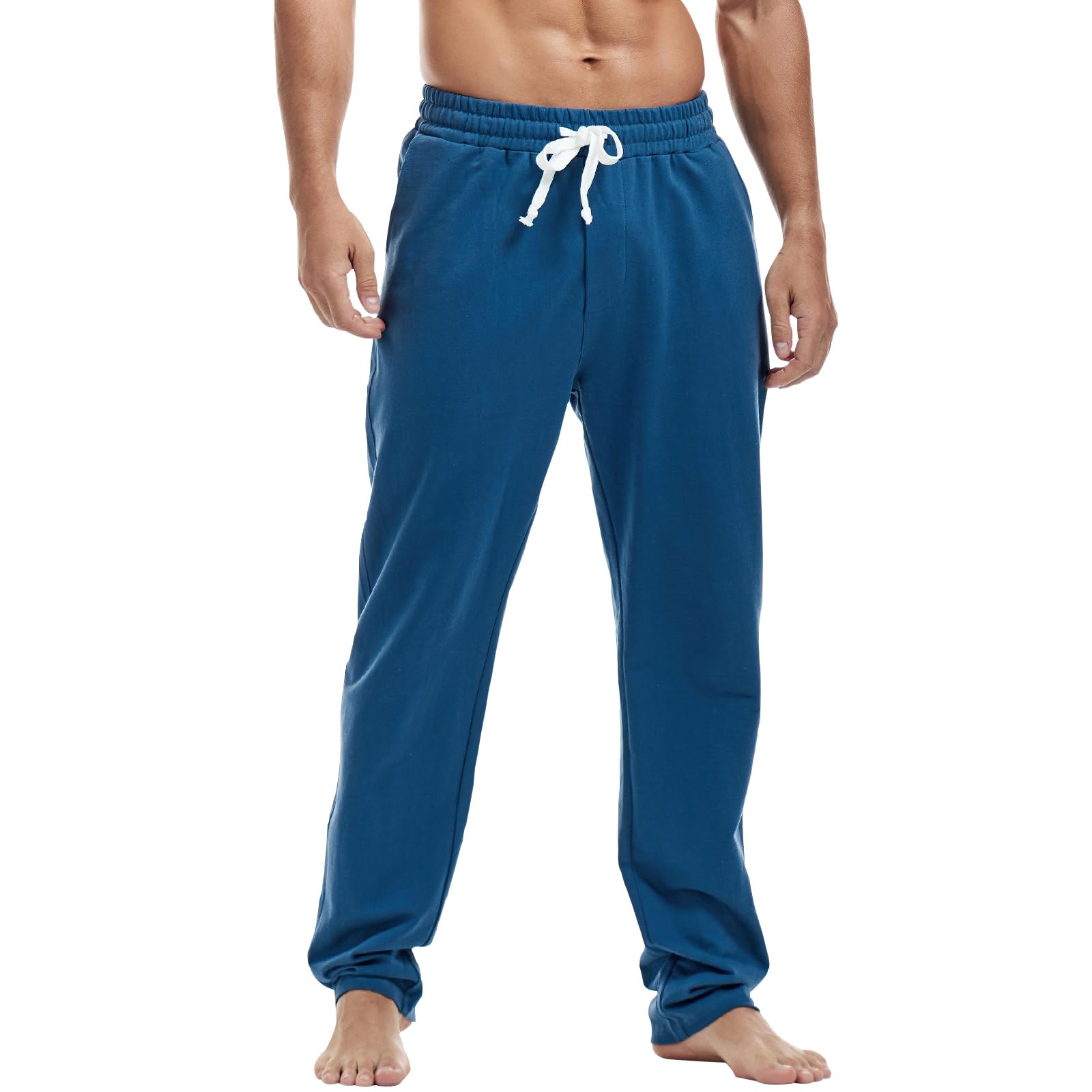 Amy Coulee Jogginghose Herren Baumwolle Baggy Sporthose Lockere Trainingshose mit Taschen (Preußisch Blau, 2XL)