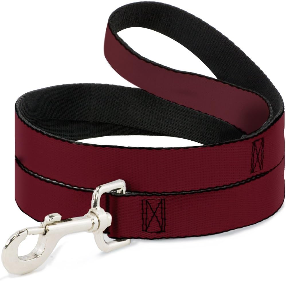 Dog Leash Burgundy 6 Feet Long 1.0 Inch Wide