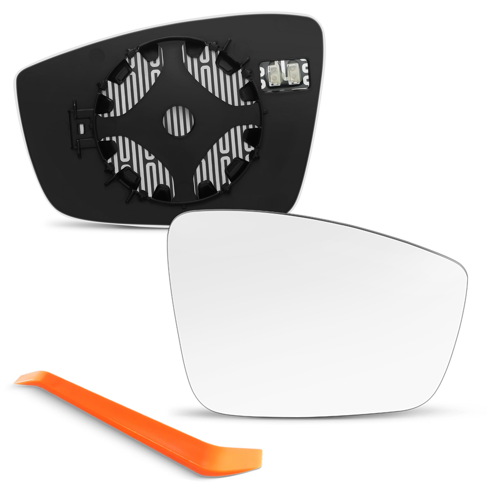 SNEMEEY Passenger Side Mirror Replacement for Volkswagen VW Passat Jetta Beetle 2011 2012 2013 2014 2015 2016 2017 2018, Right Side Exterior Mirror Glass, Power Heated with Backing Plate