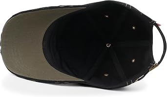 ililily Cotton Crown Strapback Trucker Hat Faux Suede Brim Baseball Cap