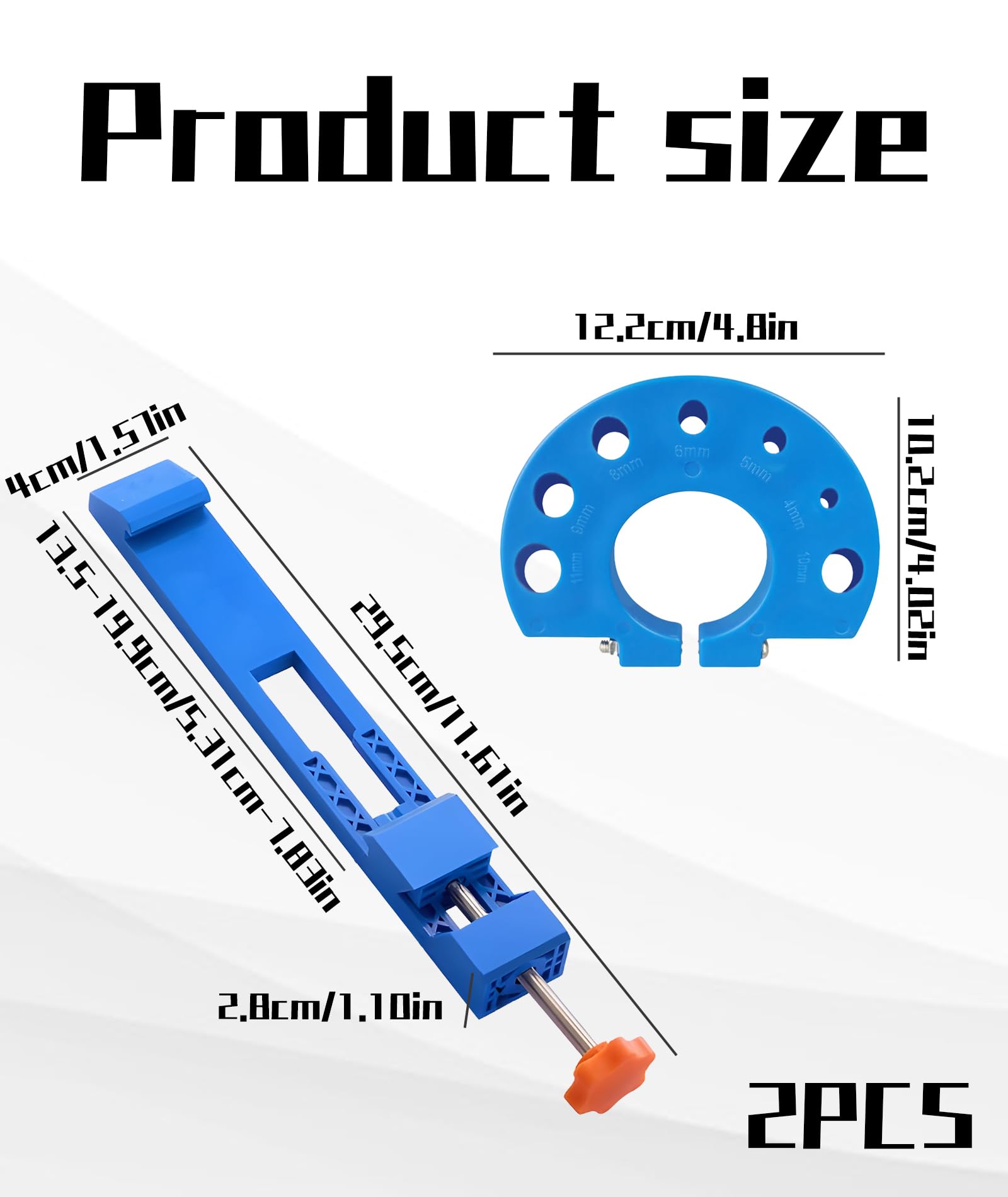 2Pcs Wood Working Tools, Clamp Circular Saw Guide, Adjustable Cutting Machine Base for Precision Woodworking and DIY Projects - Image 7 thumbnail