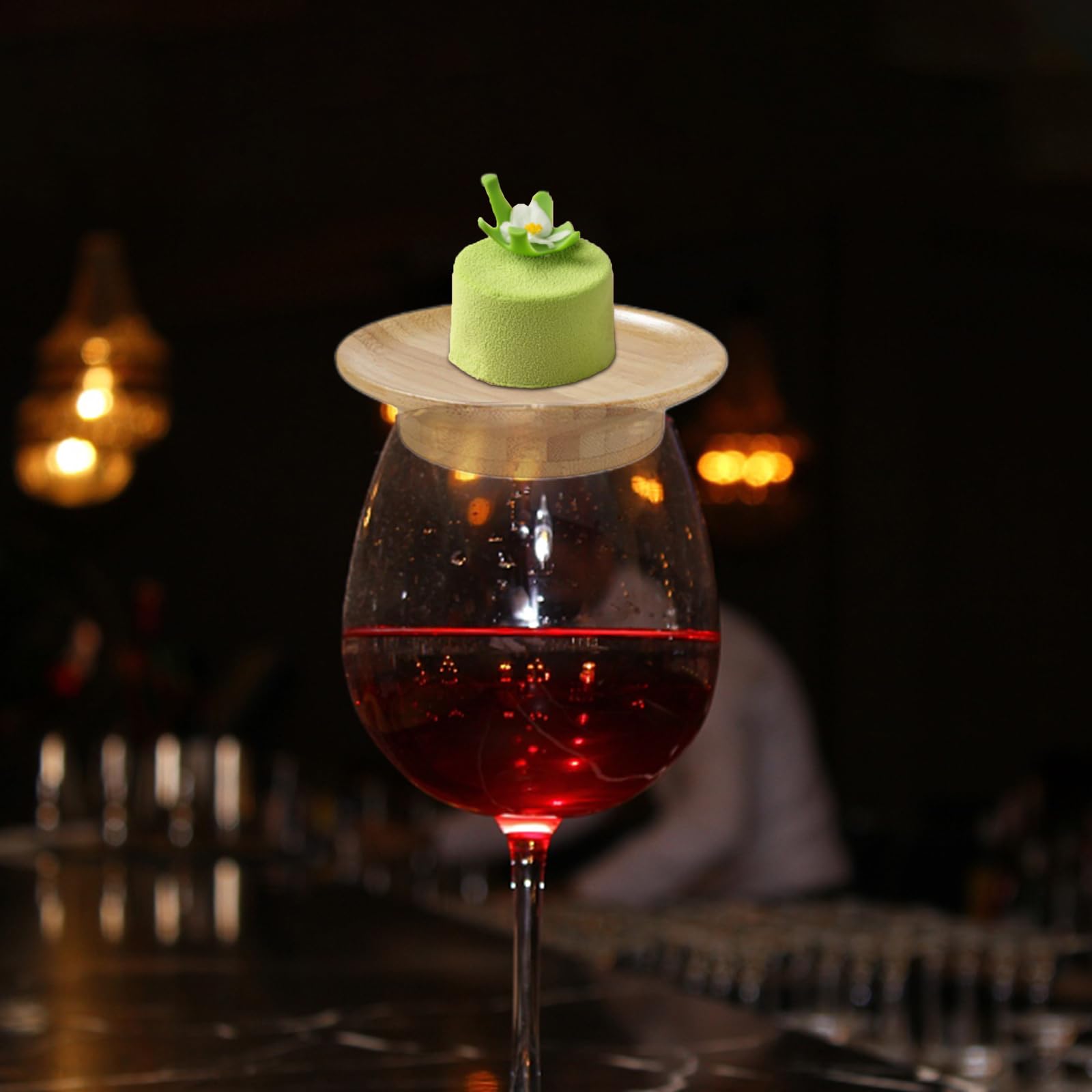 Wine Glass Charcuterie Topper, Weinglasaufsatz, verhindert Rotweinspritzer, Mini Weinglas Aufsatz Vorspeisenteller, für Vorspeisenteller und Desserts (10 Stück)
