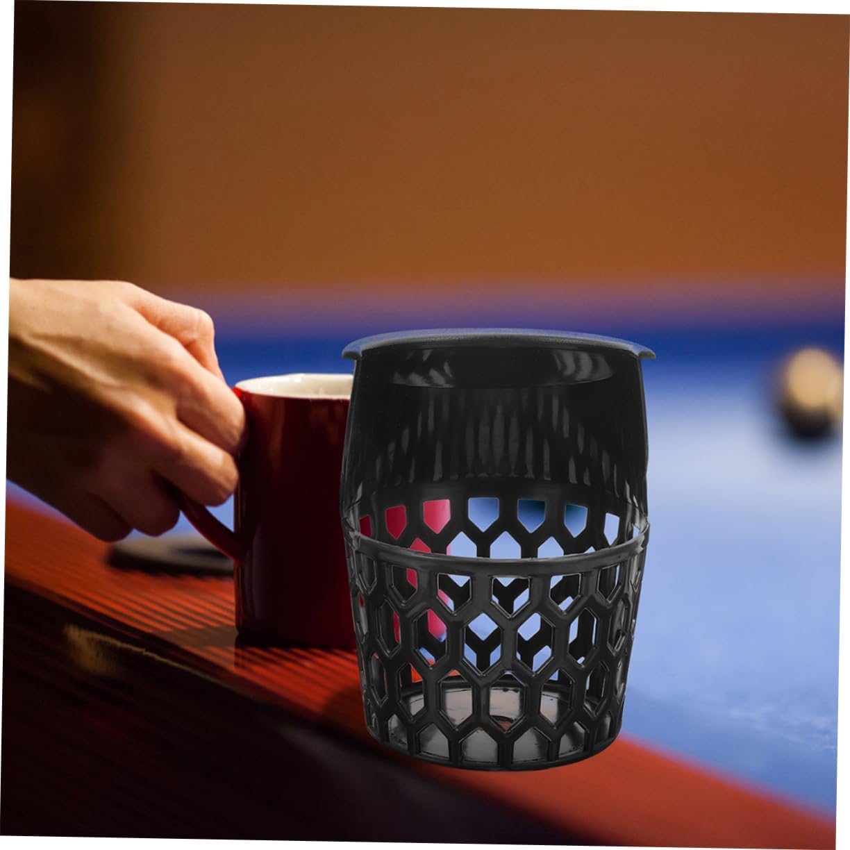 Toyvian 2 Pcs Billiard Storage Basket Heavy Duty Plastic Net Pockets for Pool Tables Easy to Install Billiard Equipment for Home and Competition Use