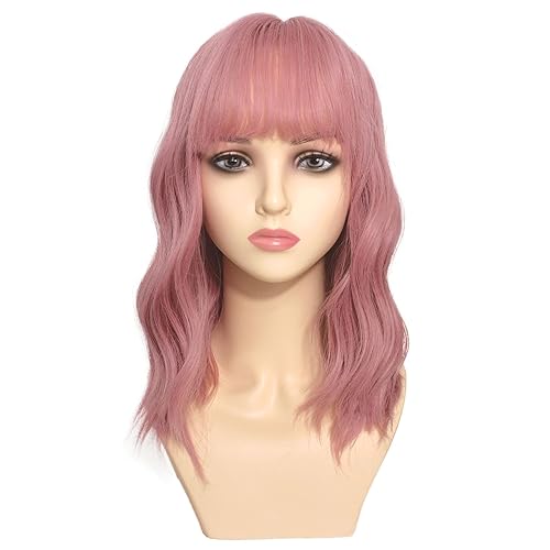 Miniatura 18 de Long Ombre Blonde Wig for Women Curtain Bangs Wig Layered Shoulder Length Heat Resistant Synthetic Wigs for Women with Bangs 24 IN