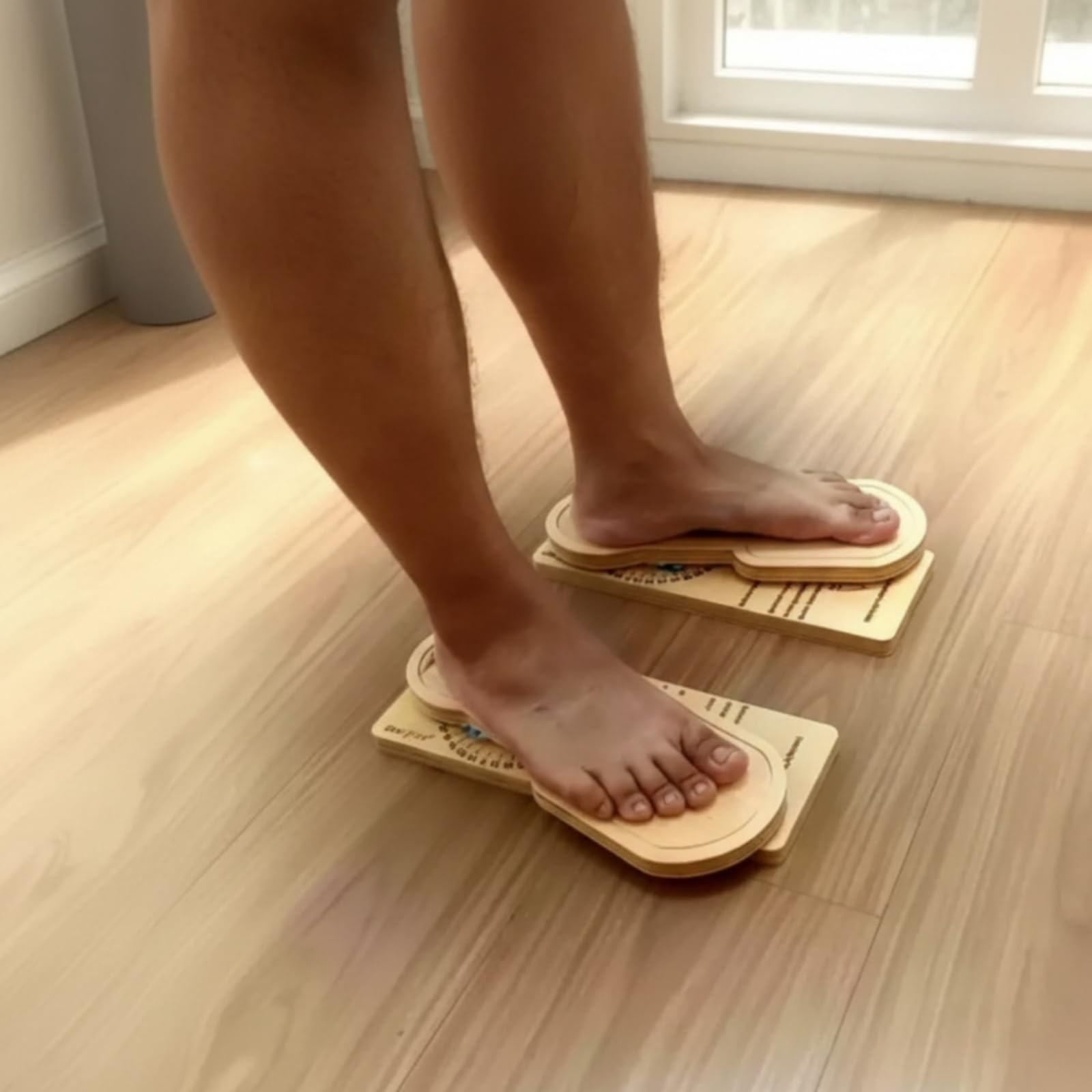 Baoblaze Entrenador de Arco Plantar Tabla de Pie Tablero de Equilibrio de Madera con Diseño Ergonómico para Alineación Correcta del Pie Adecuado para Rutinas