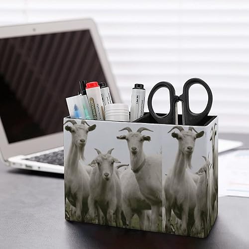 Miniatura 5 de XKAWPC Caja de almacenamiento decorativa para accesorios de escritorio con diseño de cabra