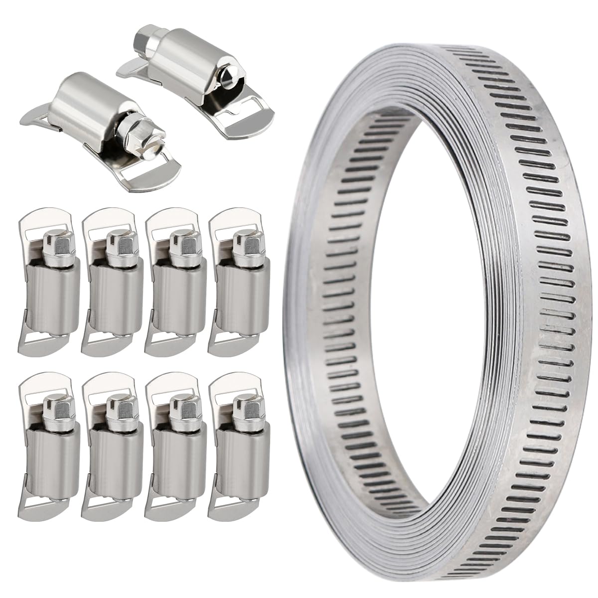 Schlauchklemmen Edelstahl 3m - 6 Anschlüsse Rostfrei Für Garten & Auto
