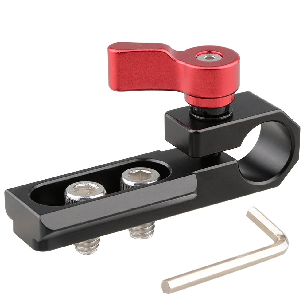 CAMVATE 15mm Single Rod Clamp with NATO Rail(Red) - 1633
