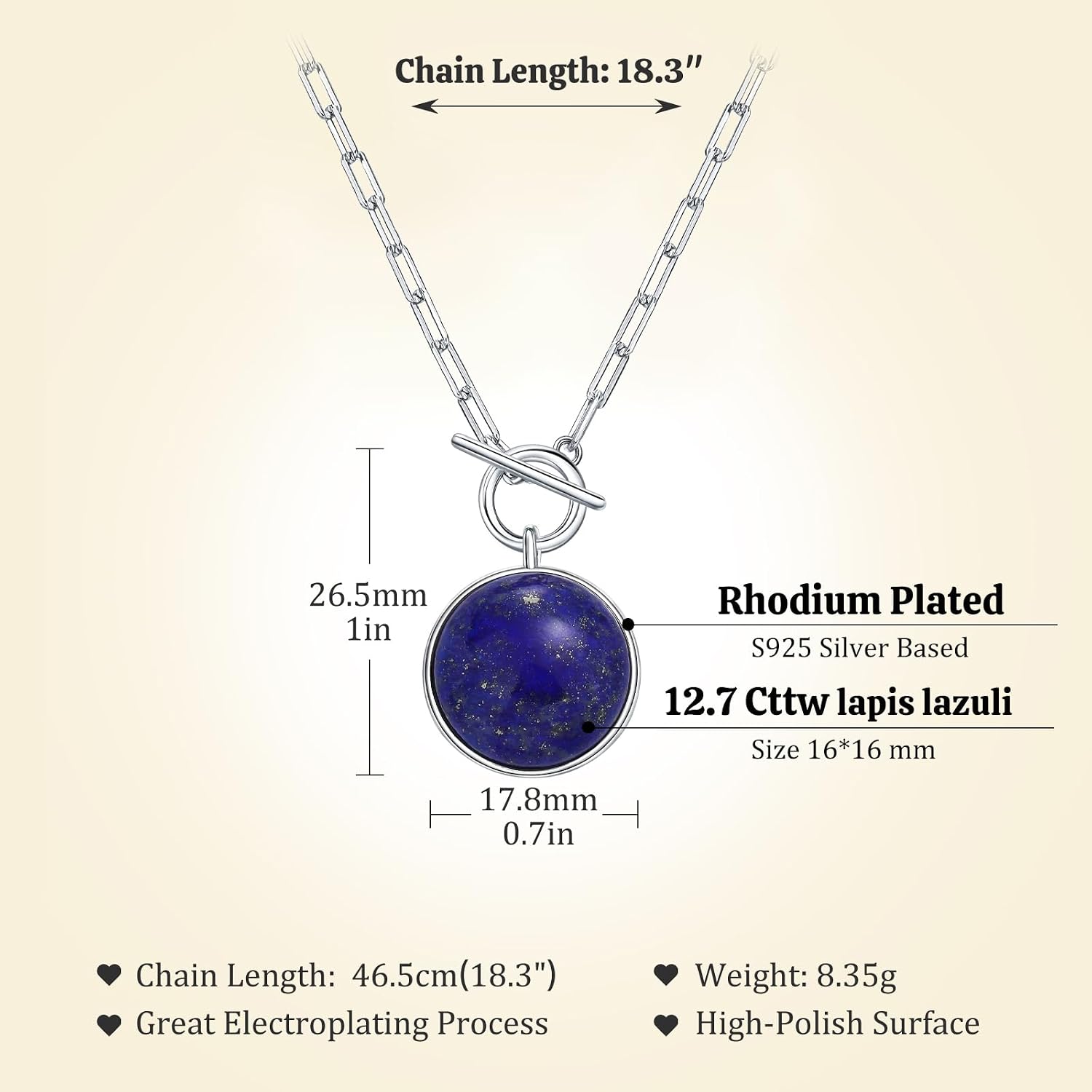 AIBAO Natural Turquoise/Coral/Lapis Lazuli/Malachite Necklaces for Women Sterling Silver Gemstone Toggle Necklace Western Boho Jewelry