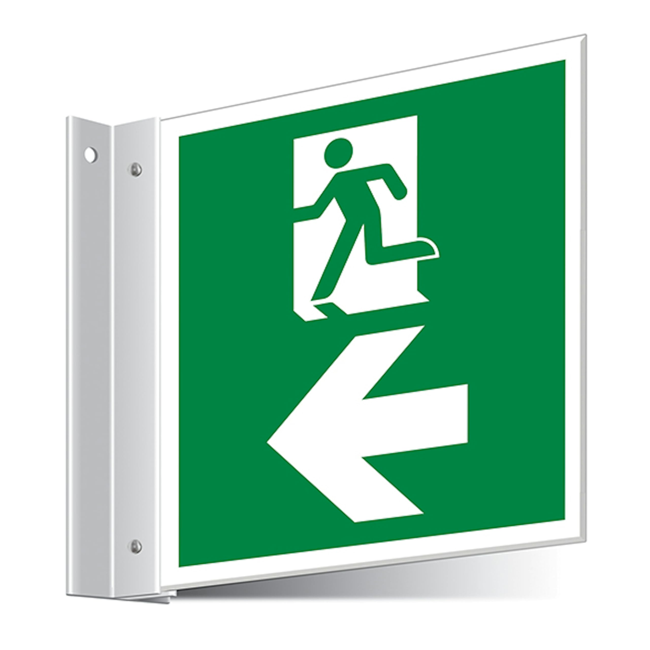 V Safety Fire Exit Left/Right Corridor Sign 150 x 150 mm - 3mm Indoor Palboard Safety Sign