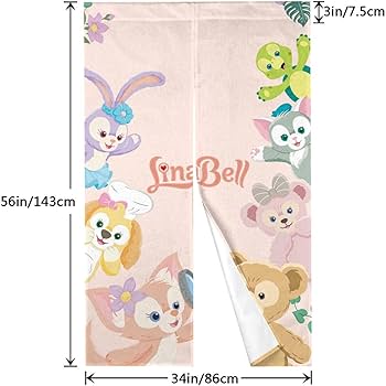 リカ　のれん ダッフィーフレンズ Amazon｜のれん ダッフィーフレンズ ドアカーテン 間仕切り 目隠し