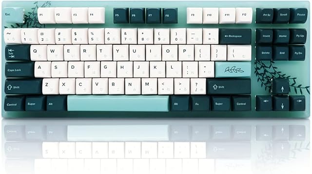 Womier K87 TKL Keyboard, Hot Swappable Mechanical Keyboard, 87 Keys Custom Gaming Keyboard, 75% RGB Keyboard with Botanical Keycaps for PC MAC PS4 Xbox Laptop - Gateron G Pro Red Switch