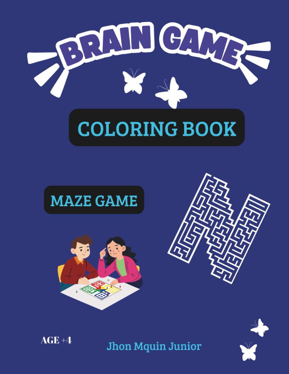 Brain game: Coloring book for kids