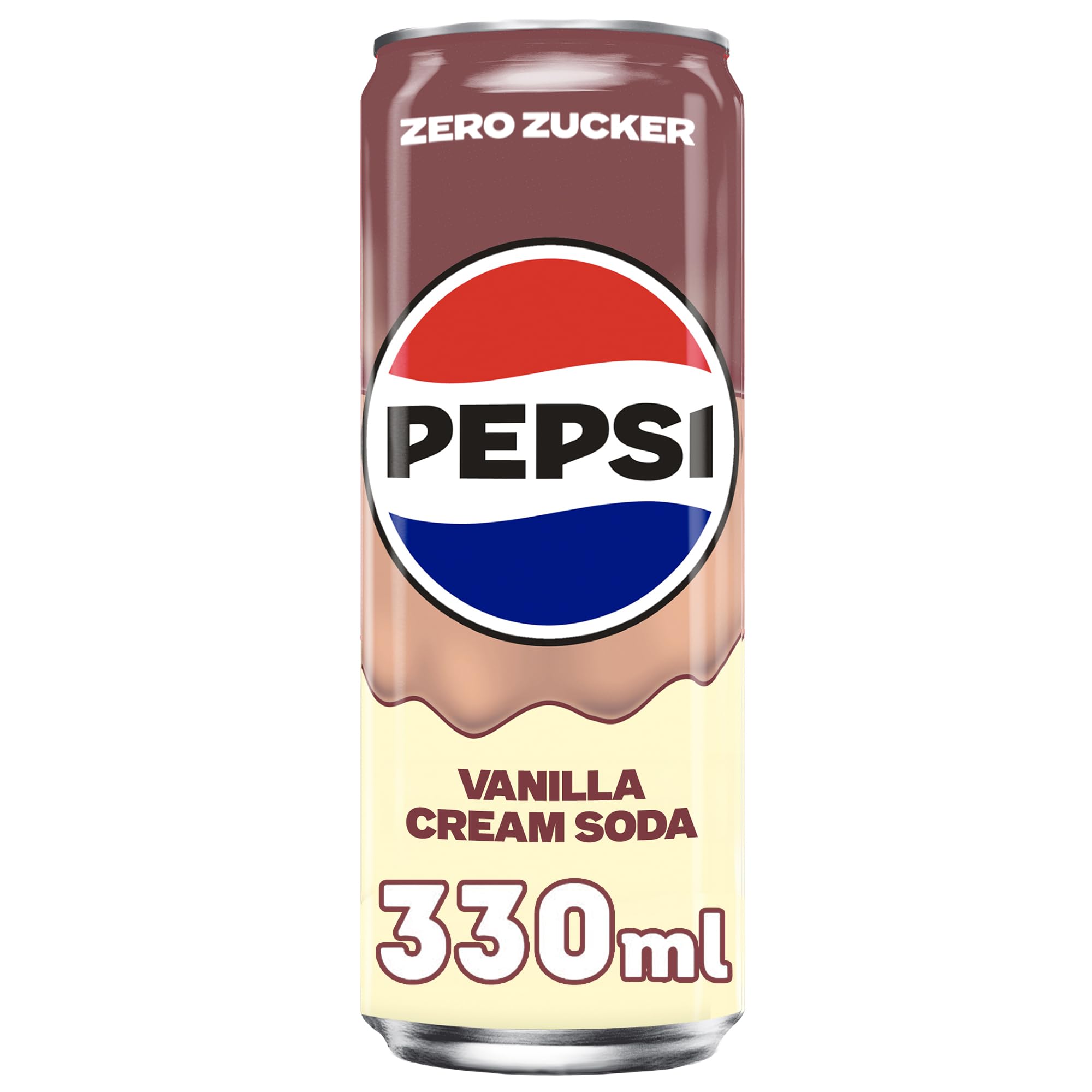 Pepsi Zero Zucker Vanilla Cream Soda Geschmack in der Dose, Einweg (24 x 0,33l)