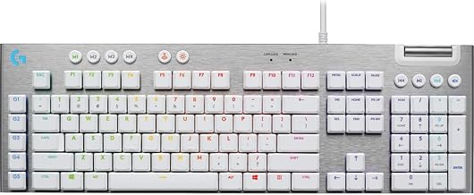 G815 Mechanische RGB-Gaming-Tastatur mit LIGHTSYNC Weiße Deutsche Tastatur