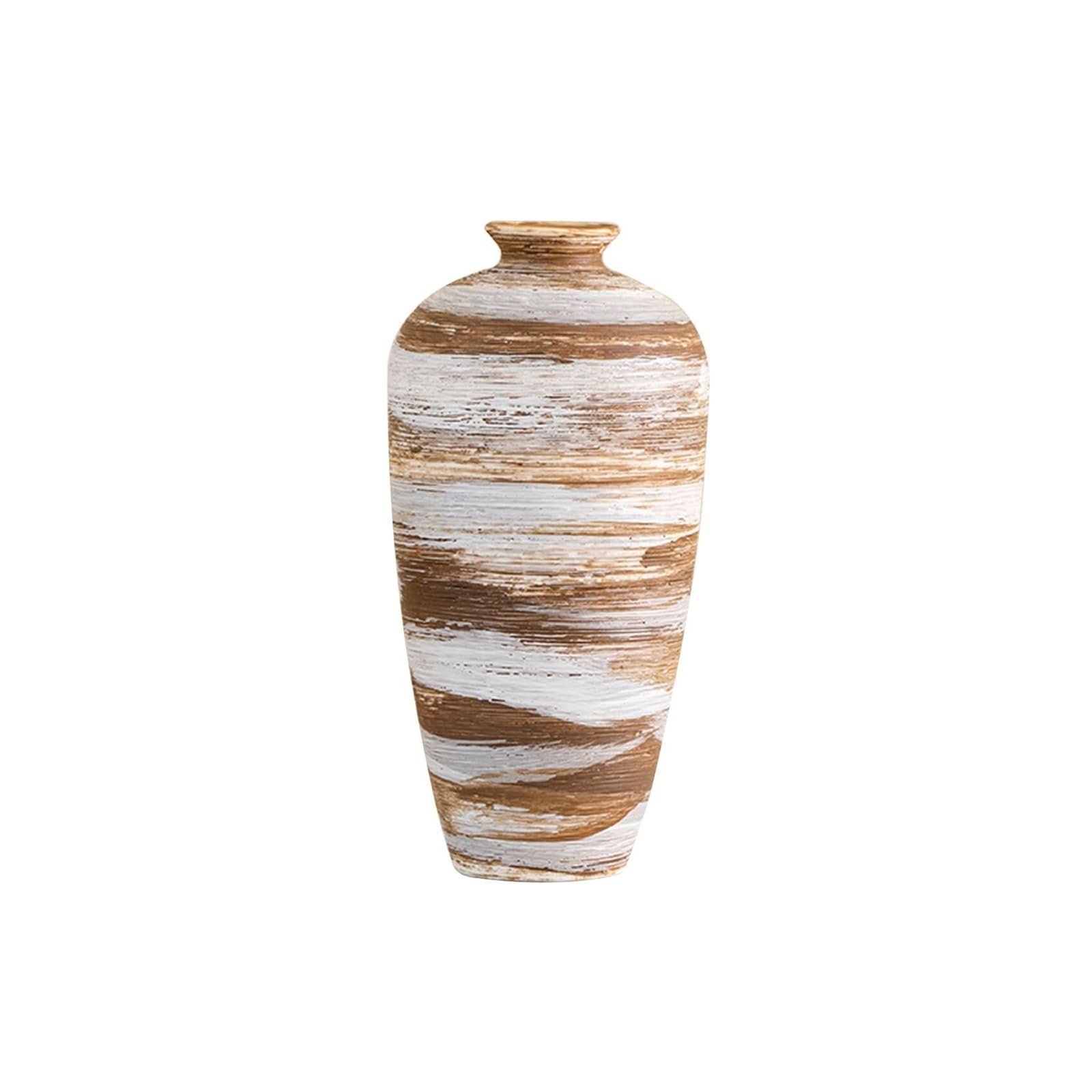 Vase en céramique décoratif pour table d'entrée et buffet de salon au style bohème chic