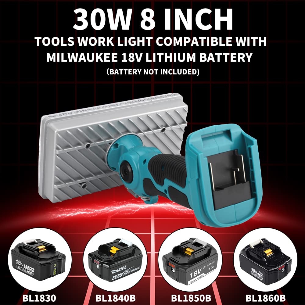 BATINO Akku Lampe Für Makita 14,4V 18V 20V, 12W Led Lampe Akku