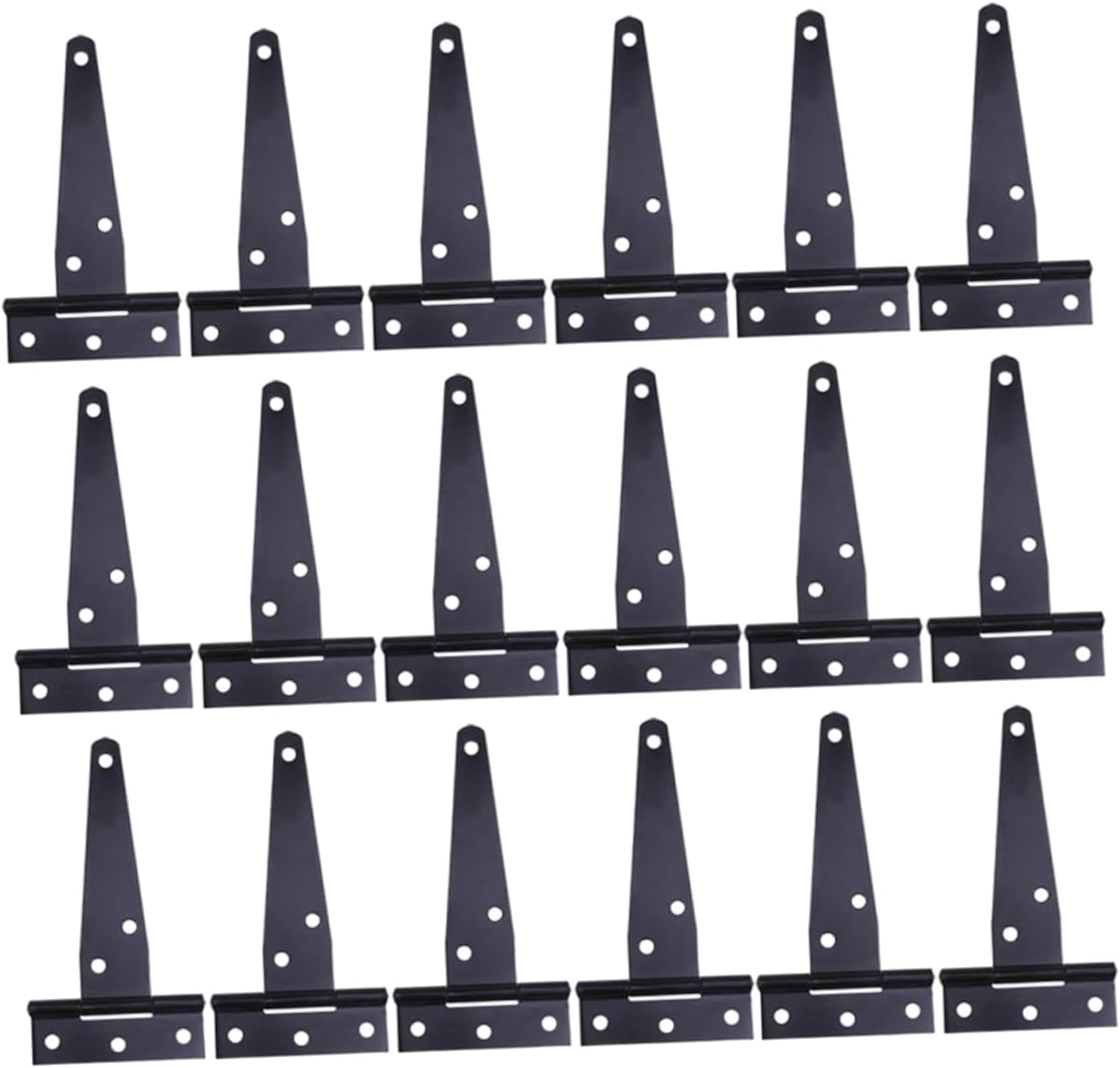 24Pcs Shaped Hinges Sturdy Iron Gate Strap for Multi Purpose Door Applications and Easy to Install for Home and Store Use Black