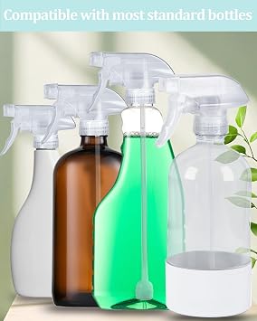 4 Pack 360° Spray Nozzles, Clear, Standard, 8 Pack
