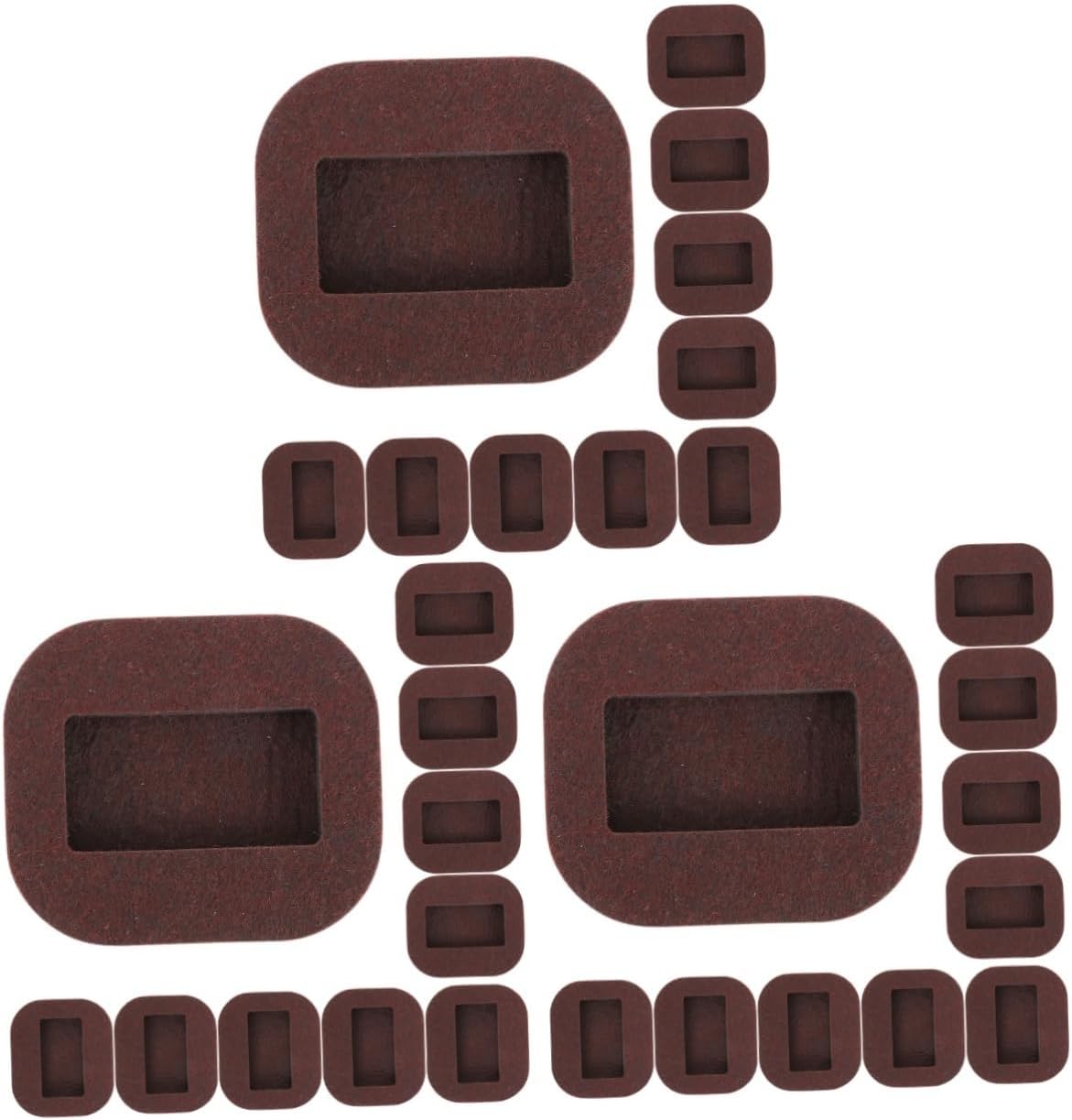 30pcs Felt Furniture Non- Caster Cups for Chair Legs Floor Against Scratches and Dents Wheel Stoppers for Hardwood and Tile Floors