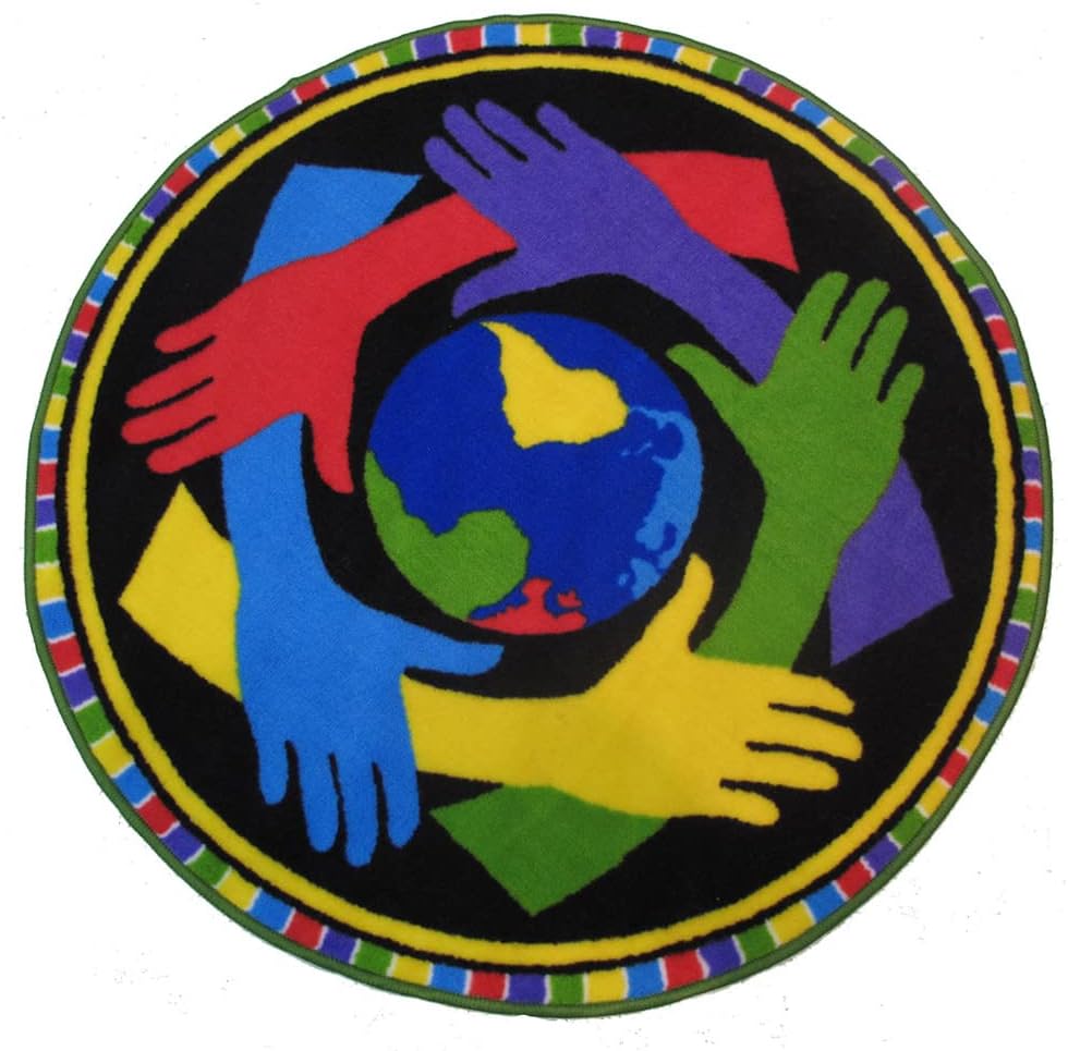 Fun Rugs Fun Time Shape Collection Hands Around The World