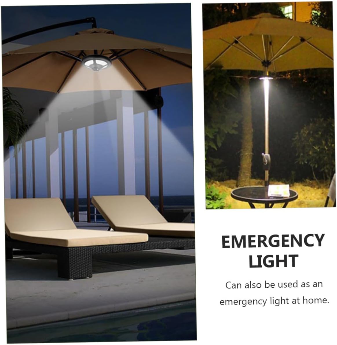 NUOBESTY Multifunctional LED Camping Lamp Battery-Powered Outdoor Umbrella Light Energy-Saving Night Lighting Simple Installation for Garden Patio Use
