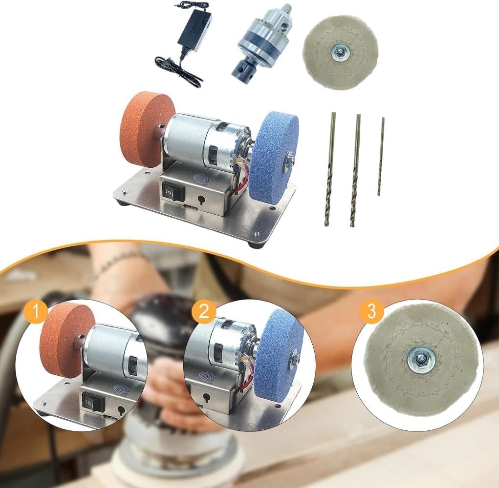 KZZK ミニベルトサンダー 調整可能な速度 デスクトップ金属加工 [並行輸入品]