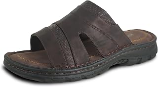 Men Classic Casual Sandal Fisherman Sandal FISHMAN and LOCUS Adjustable Instep Strap Black Brown Coffee