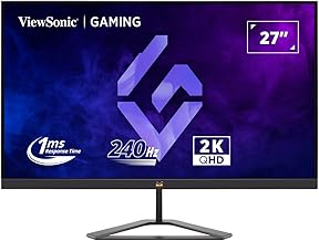 ViewSonic VX2758A-2K-PRO-3 (68.58 Cm) 27Inch 240Hz IPS QHD 2K Gaming Monitor| 1ms| HDR10| FreeSync | 137% sRGB | Tilt | Eye Care | 2 x HDMI | Display 
