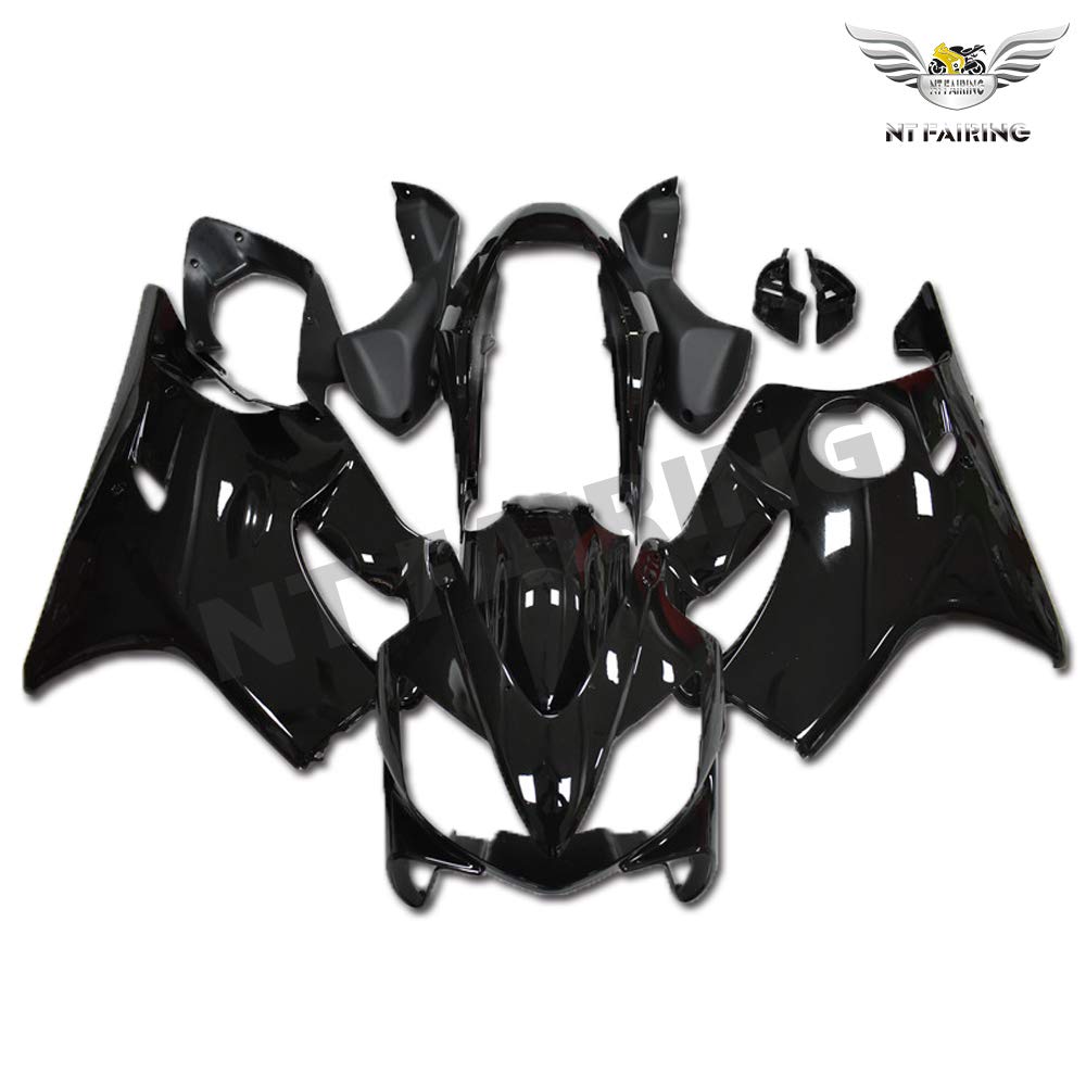 2004 2005 2006 2007 CBR600 F4I Fairings fit for Honda Glossy Black Aftermarket Bodyframe Kit aa03