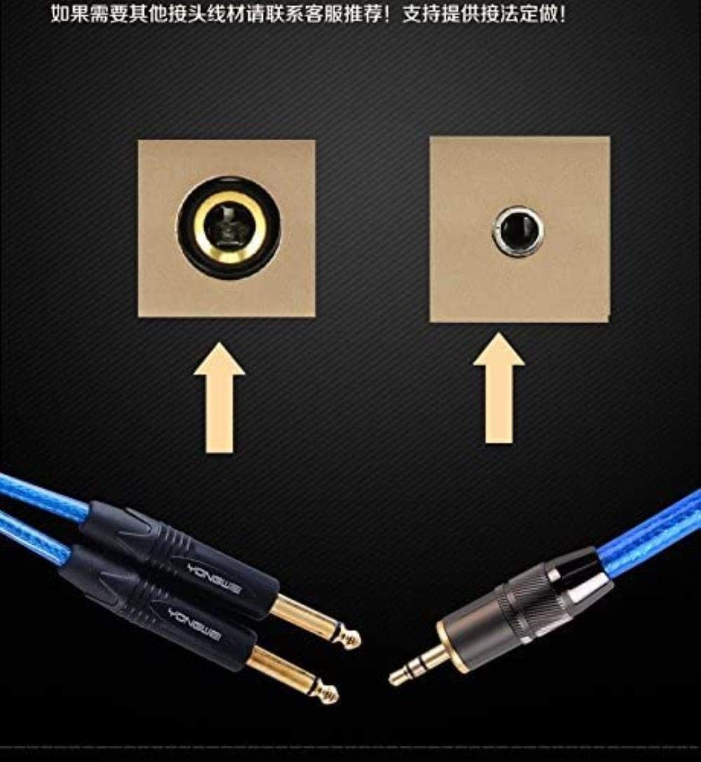 3.5 do Dual 6.5 Kabel audio Sophomore Core 6.35 Jeden punkt Dwa Komputerowy Wzmacniacz Telefon Komputerowy Linia Mixer Najwyższa jakość dźwięku (Size : 1M)