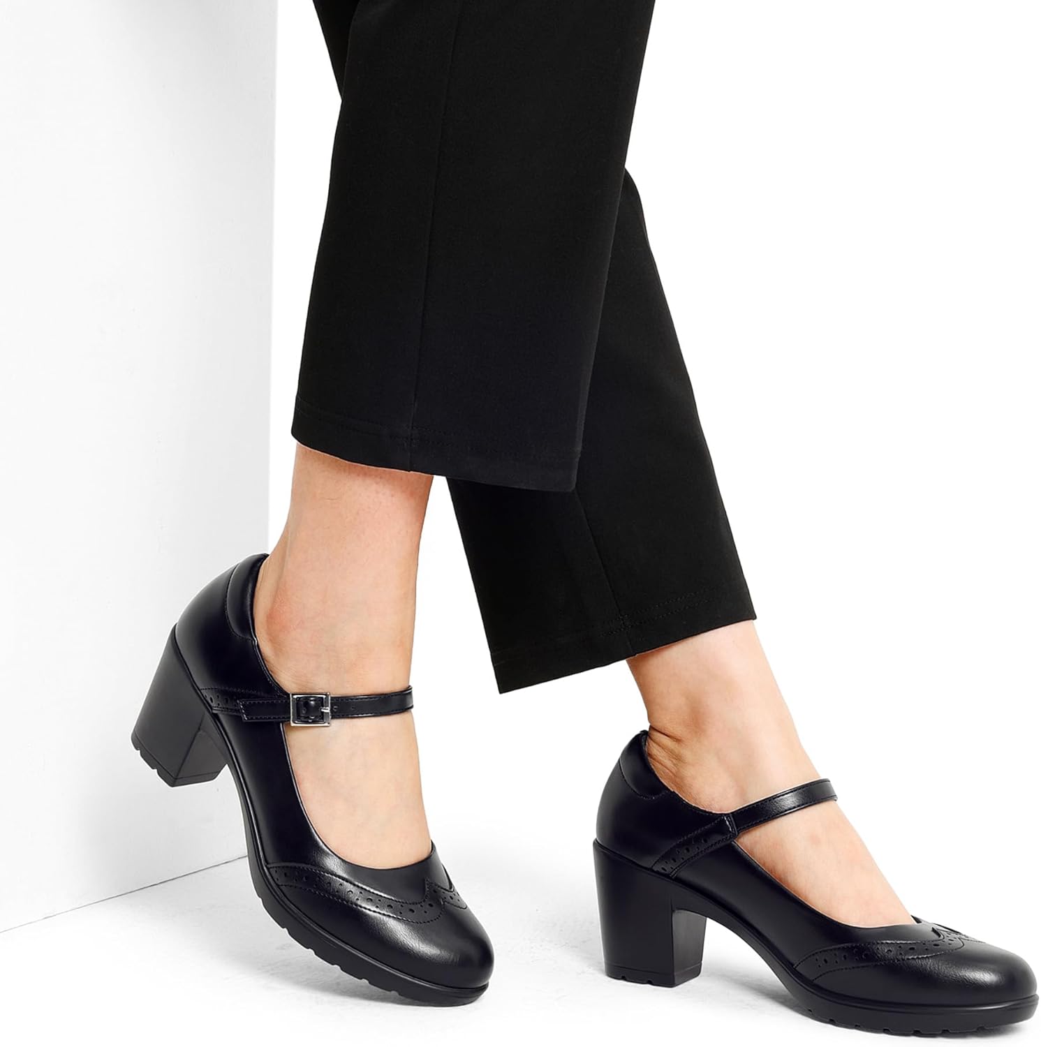 DREAM PAIRS Women's Oxfords Mary Jane Dress Shoes Heels for Women - Image 2