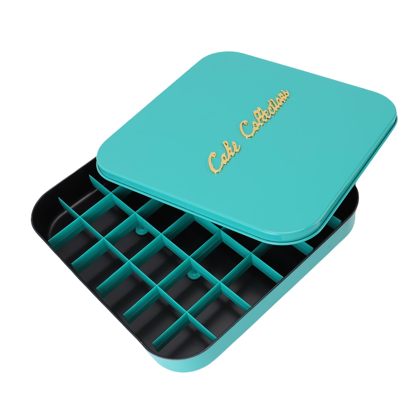Sxhlseller Molde Grande para Tartas de Mousse de Acero Inoxidable |Con Tapa y Divisor de Corte para Postres en Capas, Pasteles de Chocolate, Molde para Hornear Rectangular Resistente, Fácil de Limpiar