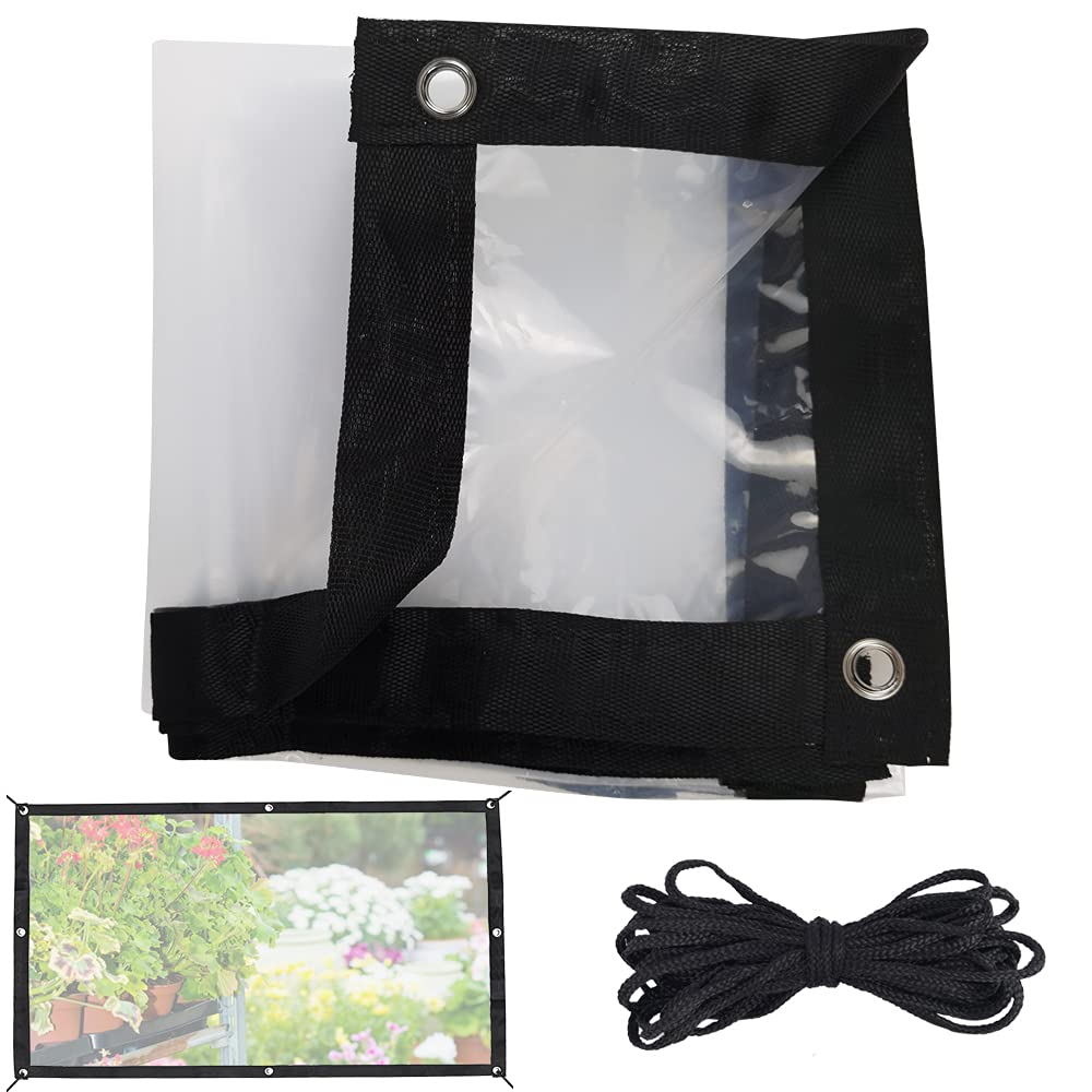 Lona Transparente Impermeable 2x1 Metros - Con Ojales, Para Cubrir Piscinas, Coche, Camping Y Más