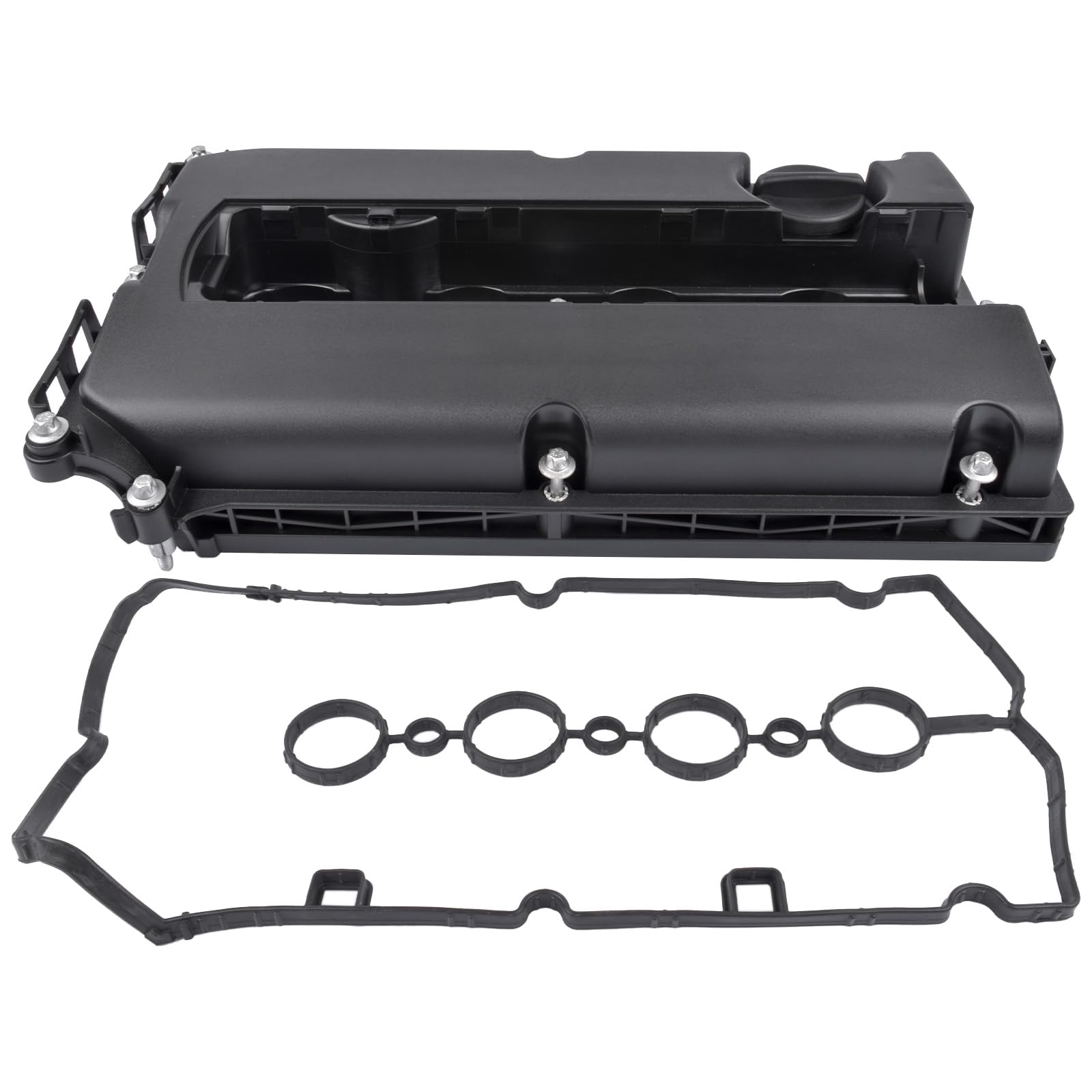 Bisenya tapa de válvula + junta de tapa de válvula Compatible con Astra H Astra J Corsa E Insignia A Meriva Mokka/Mokka X Vectra C Zafira #55564395 55558673 50002115 689045057 ECVMG001 para 1.6 1.8