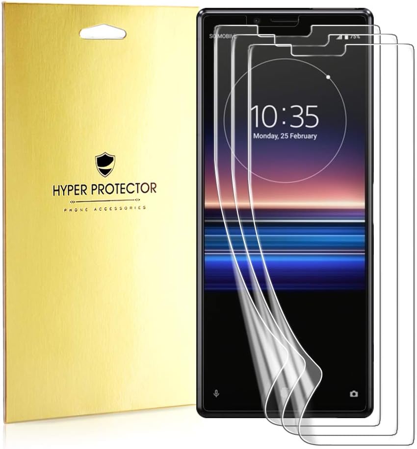 Mimoke Screen Protector for Sony Xperia 1 [3 Pack] [Case Friendly] Protective PET Nano Film Screen Flexible Cover [not tempered glass]