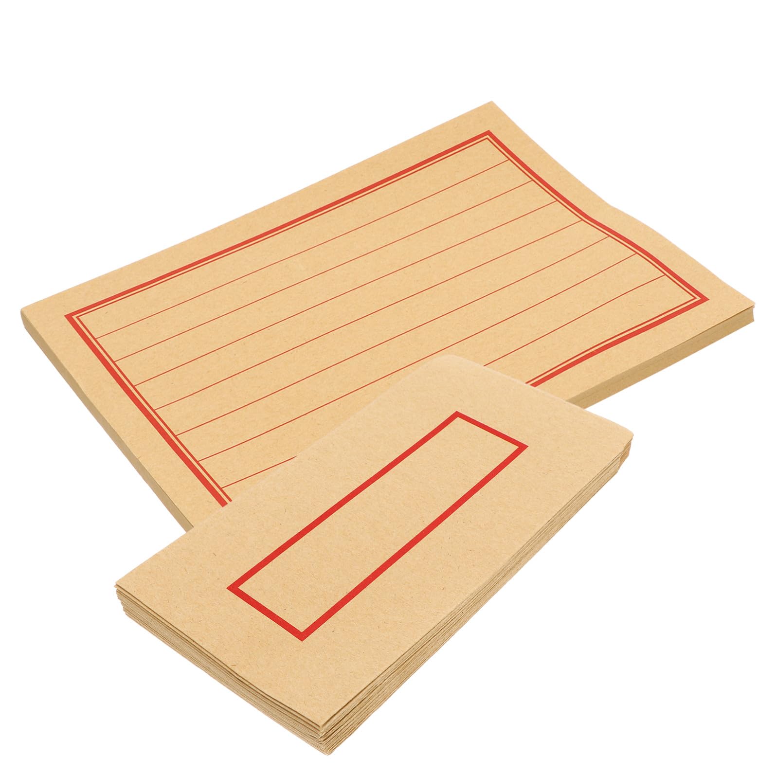 OSALADI 2 Sätze Klassischem Chinesischem Briefpapier und Umschlägen Notizpapier mit Gitterdesign und Passenden Briefumschlägen für Dankesbriefe Gedichte und Kalligraphie