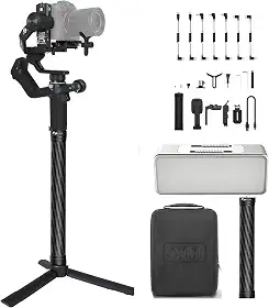 FeiyuTech Estabilizador de Câmera Scorp-Mini 2 Kit com Luz de Rastreamento/Preenchimento Ai, Estabilizador de Cardan de 3 Eixos para Câmera Sem Espelho, Câmeras Compactas, Câmera de Ação, Smartphone,