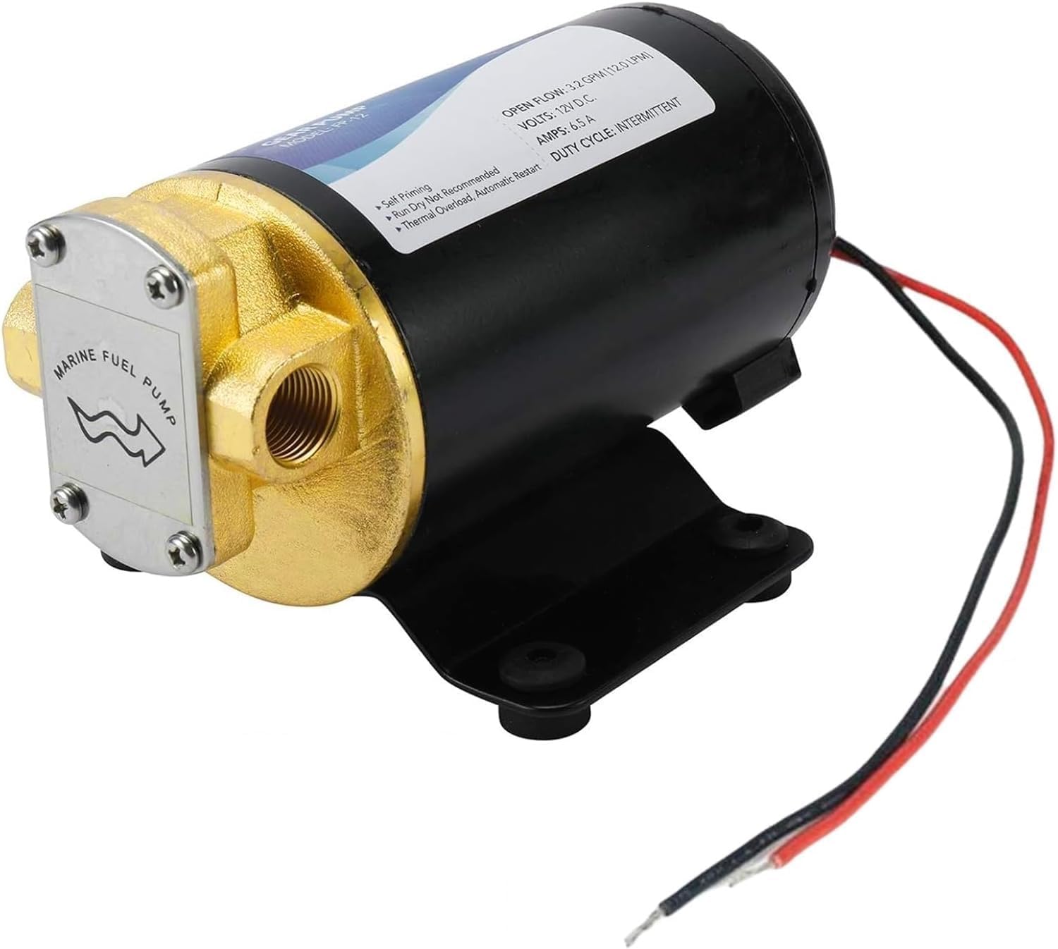 12V Oil Transfer Pump, 3.2GPM Gear Oil Pump, Lubricant Diesel Engine Scavenge Oil Extractor Pump, Electric Portable Oil Suction Pump Self Priming for Marine Machinery Oil Change