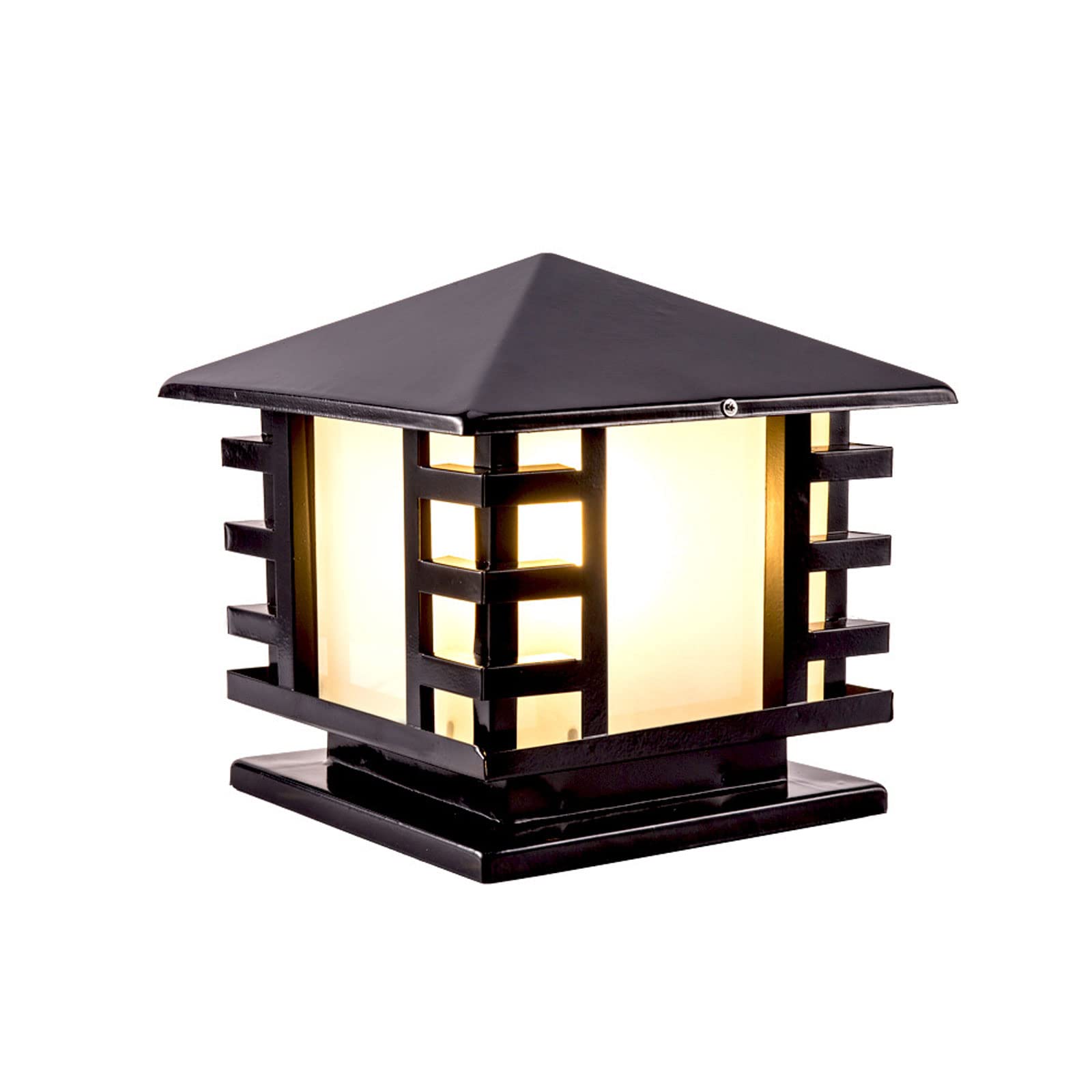 WENZIFI Outdoor Column Lights Traditional Waterproof Pillar Lights Outdoor Aluminium Glass Column Lights Fixture Decorations for Patio Outside Lights Fence Post Lights Villa Gate Garden Post Lamp
