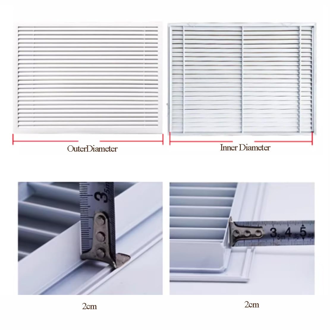 Genérico Rejilla de ventilación de Aluminio - Rejilla Lineal para Sistema HVAC, 20x36 Pulgadas, ventilación de Suministro para Pared y Techo, Duradera y fácil de Instalar, diseño Moderno.