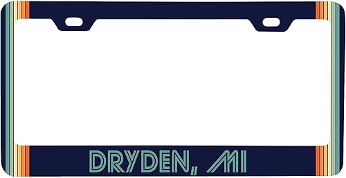 Miniatura 1 de Dryden Michigan Car Metal License Plate Frame Retro Design