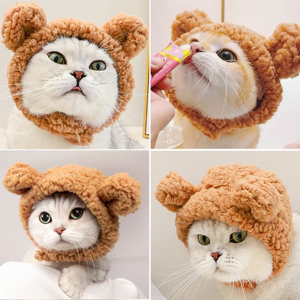 Amazon | 猫 熊コスプレ帽子 かぶりもの ペット帽子 猫4.5kg以上に合う