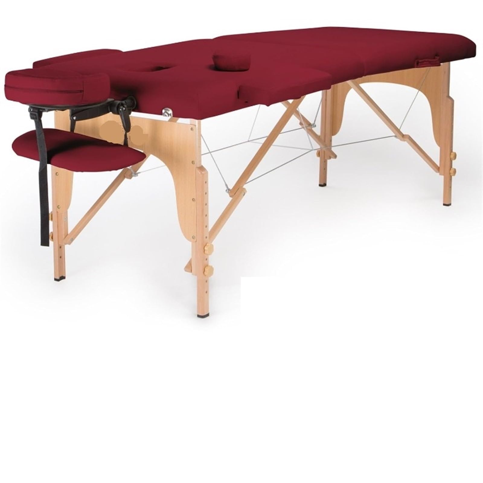 Lettino da Massaggio Pieghevole Portatile Professionale con Custodia for Il Trasporto per Fisioterapia, Massaggi, Estetica(Burgundy)