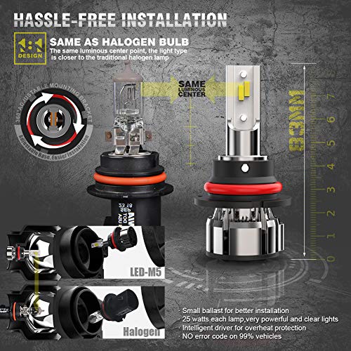 9007 Led Headlight Bulbs, Car Rover 300% Brighter 10000 Lumens 6000K Hb5 Conversion Kit (Pack Of 2) #TOP3
