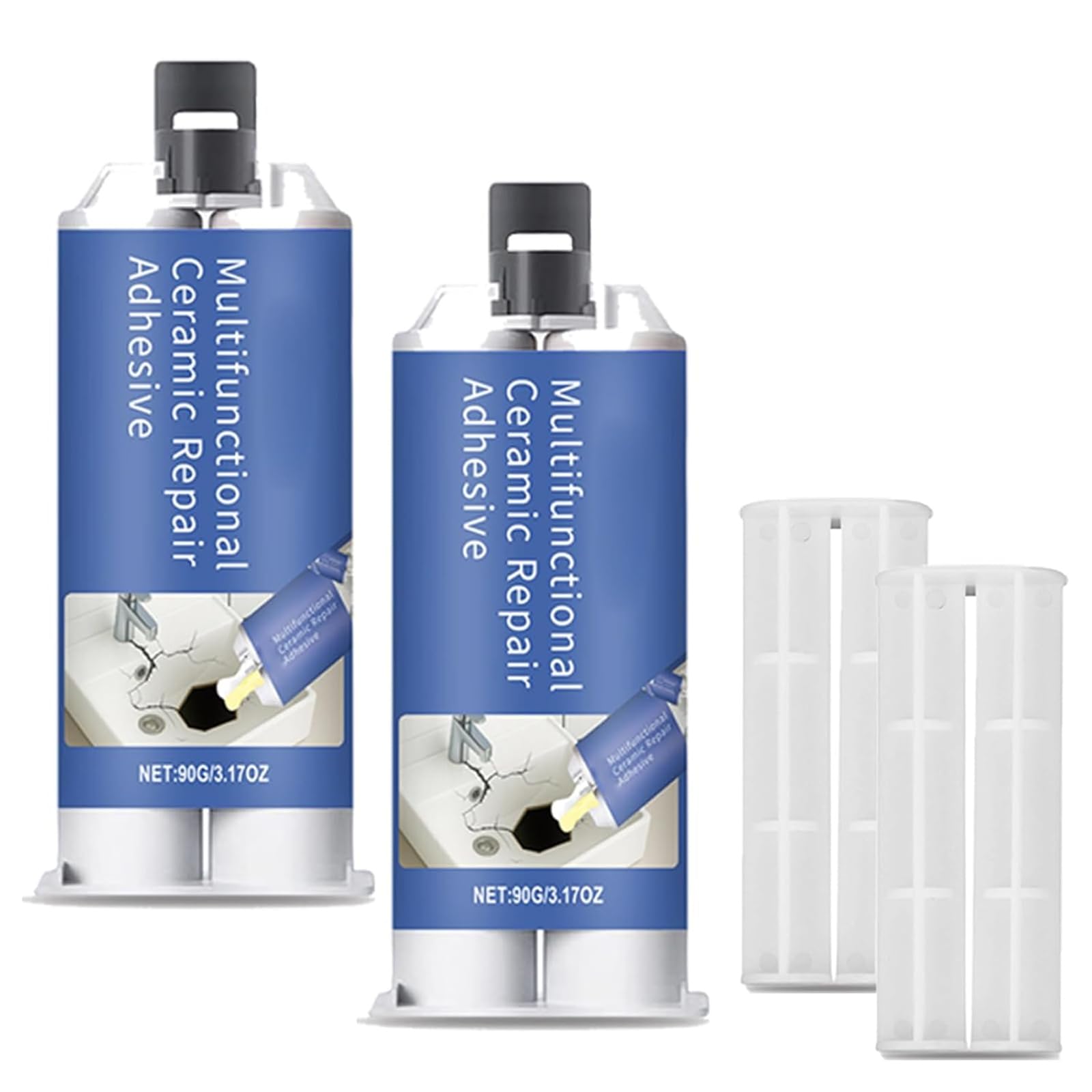 2026 New Multifunctional Ceramic Repair Adhesive, Strong Waterproof Porcelain Crack Filler, Strong Bond, Quick Drying & Waterproof, Ceramic Glue for Repairing Bathtubs, Toilets, Sinks, Tiles (2)