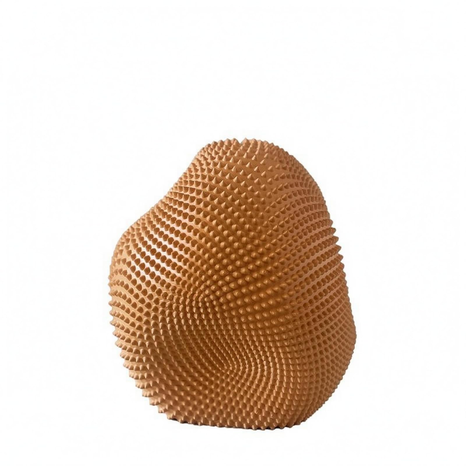 rockible Escultura de Resina Pieza Escultura Decoración con Forma Redondeada y Detalle Escultórico Que Atrae Miradas Adecuada para Repisas Vitrinas Espacios de Trabajo, Marrón Café