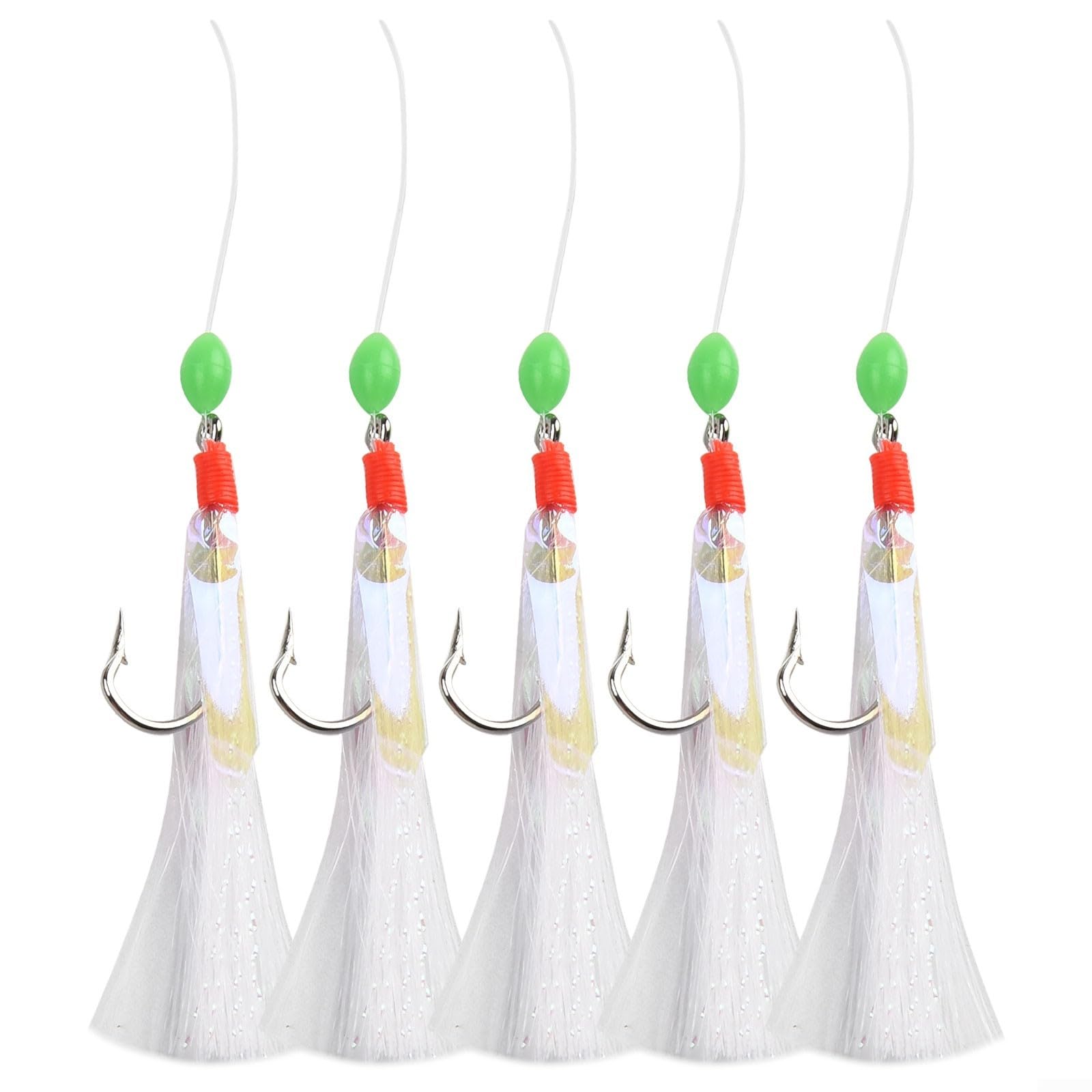 Señuelos de pesca, señuelo de plumas, cebo de arenque, anzuelos de pesca para caballa, bacalao, arenque, aparejos de plumas de caballa